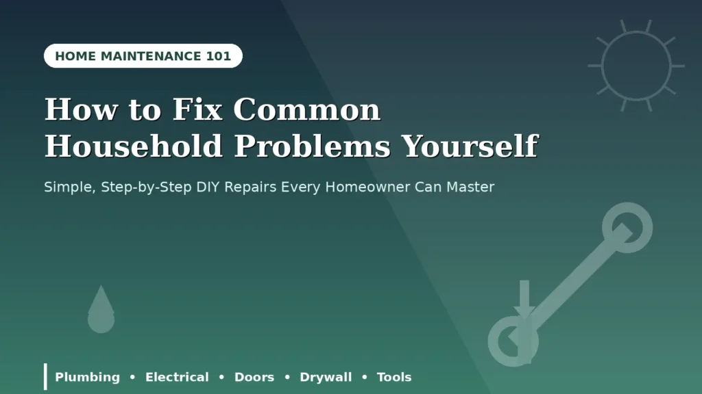 How to Fix Common Household Problems Yourself: A Practical Homeowner's Guide